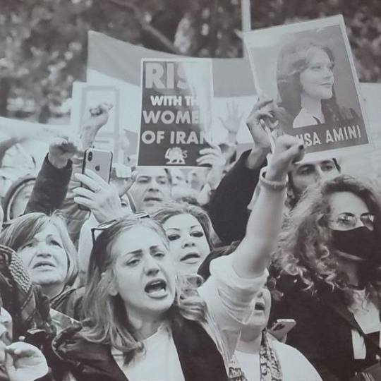 Woman Life Freedom photograph Amini 540px